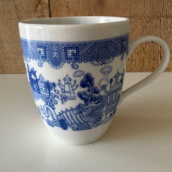 Calamityware Porcelain Blue White Willow Things Could Be Worse Mug - Picture 3 of 6